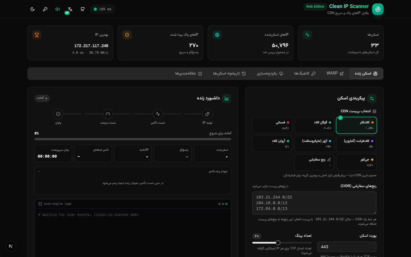 Dashboard — Persian UI